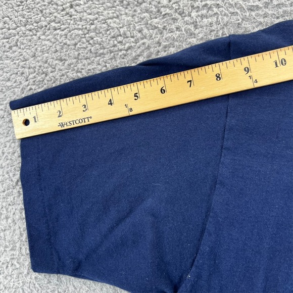 Vintage 90s Cape Cod MA Light House Graphic T-Shirt Navy Adult Large Hanes USA - Picture 8 of 14